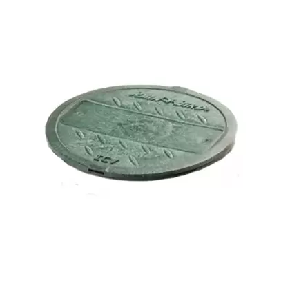 7" Round Green Irrigation Control Valve VB Round Valve Box Lid | RBBVB7RNDGL