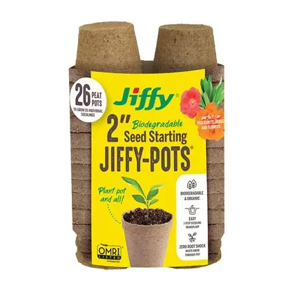 Jiffy 26pk 2" Round Peat Pots Bonus Pack