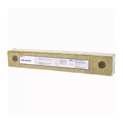 Grodan Gro-Block Improved GR10 - Large 4" (4x4x4) w/Hole - Shrinkwrap/Strip - Carton (144/ Carton)
