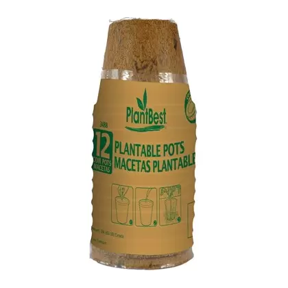 PlantBest 2.50" Biodegradable Coconut Coir Pot - 12 Pk