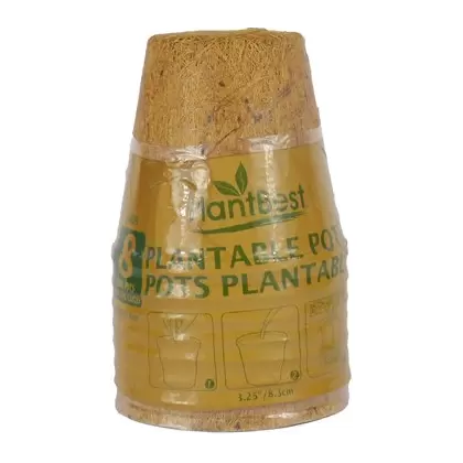 PlantBest 3.00" Biodegradable Coconut Coir Pot - 8 Pk