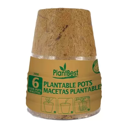 PlantBest 4.25" Biodegradable Coconut Coir Pot - 6 Pk