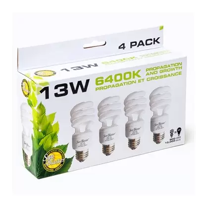 SunBlaster 13W CFL 6400K 4 Lamp Pack