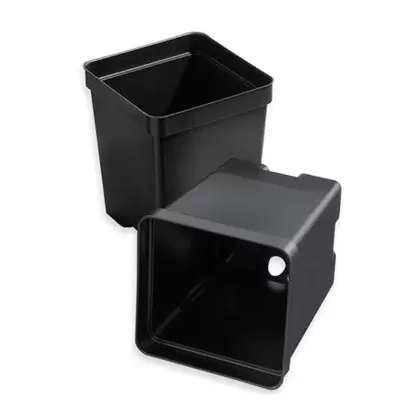 T. O. Plastics 04.50 Sq Pot Square Vacuum Deep 3X5 Black 375 Per Case 28Cs/Pl 700051C