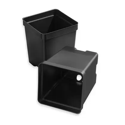 T. O. Plastics 04.50 Sq Pot Square Vacuum Deep Black 500 Per Case 24Cs/Pl For 10 Tray