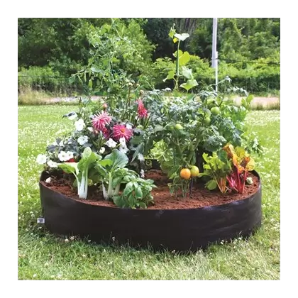 Smart Pot 50" Round Raised Bed Black