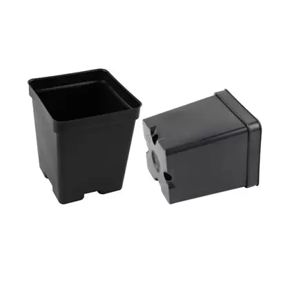 Grower Select 04.50 Square Deep Ps Vacuum Formed Pot Black 420/CS