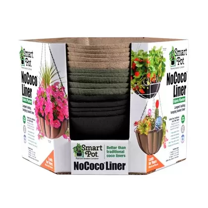 Smart Pot NoCoco 12pc Hanging Basket Liner 16" Asst