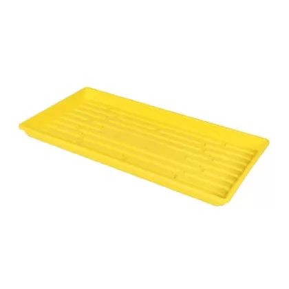SunPack 1020 Heavy Duty Shallow Tray, No Holes, Yellow
