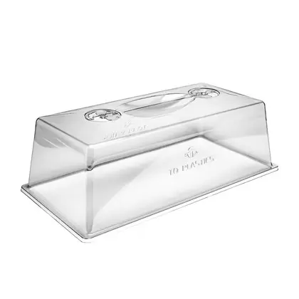 TO Plastics 7in Humidity Dome, 2 Vents, 25 per Case, 42 Cases Per Pallet, STF-1020-Dome-Tall-CL-25, 10.02in x 21.52" x 7.04in