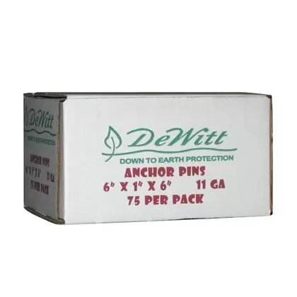 Dewitt 75pc 6"x1"x6" 11 Gauge Anchor Pin Box