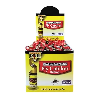 Bonide Revenge Fly Catcher Ribbons In Bulk Pack - 100 Ribbons Per Pack