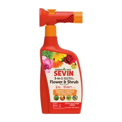 GardenTech 32oz Sevin 3-in-1 Flower & Shrub Lambda-Cyhalothrin Ready to Spray