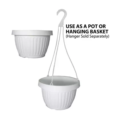 Grower Select 10.50 Combo Pot With Dish White 50/CS 40CS/PL
