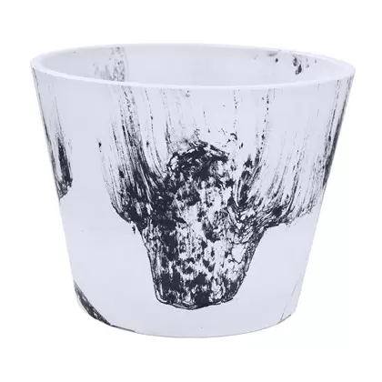 Gardener Select 10" Mixed Stone White and Black Planter