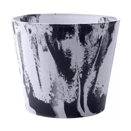 Gardener Select 16" Mixed Stone White and Black Planter