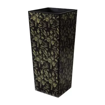Gardener Select 16"x32" Mixed Stone Black Planter
