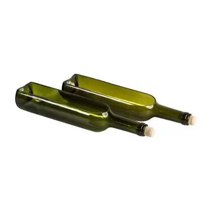 Gardener Select 12"x3" Glass Wine Bottle Planter Set of 2 Dark Green (8"x2" Opening at Top) 12/CS