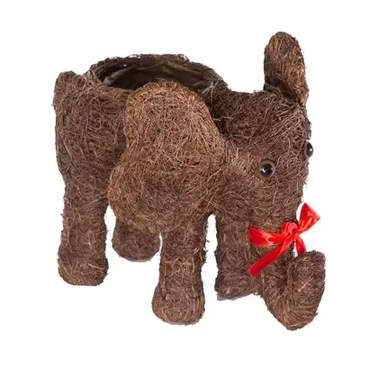 Gardener Select 9.5" Large Straw Elephant Topiary 6/CS