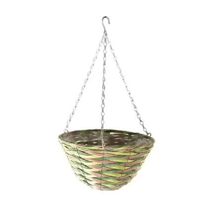 Gardener Select 12" Plastic Round Hanging Basket Tan/Light Green/Green 24/CS