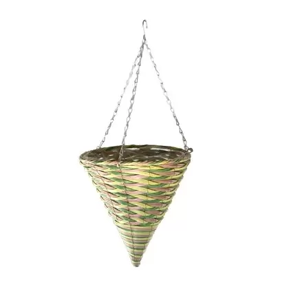 Gardener Select 12" Plastic Cone Hanging Basket Tan/Light Green/Green 20/CS