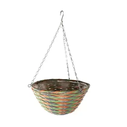 Gardener Select 12" Plastic Round Hanging Basket Grey/Orange/Green 24/CS