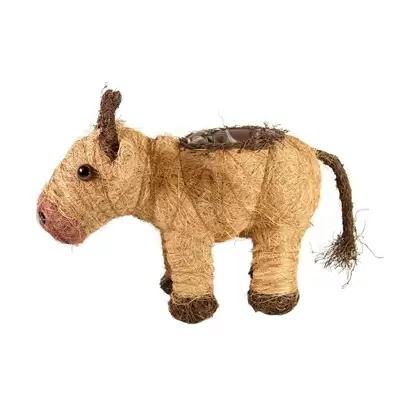 Gardener Select 12" Straw Cow Topiary 18/CS