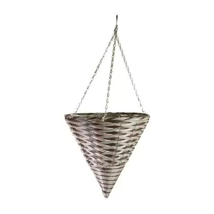 Gardener Select 14" Cone Mix Color Plastic Hanging Basket w/ Chain Hanger 20/CS