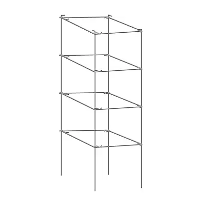 Gardener Select 46"x11.5" Square Folding Tomato Cage Galvanized