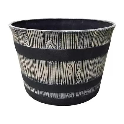 Gardener Select 12" Nat Whiskey Brl Round Planter 12/CS