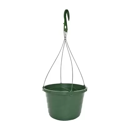 Grower Select 12.00 Twist Hanging Basket 2.32gal Green Bulk 1932/PL Cap Dish and Hanger sold Separate