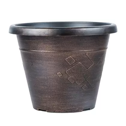 Grower Select 12.00 Beth Pot Copper Wash 11.5 Liter 3.04gal 24/CS - 13.11in OD x 10.24in H