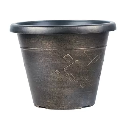 Grower Select 12.00 Beth Pot Gold Wash 11.5 Liter 3.04gal 24/CS - 13.11in OD x 10.24in H