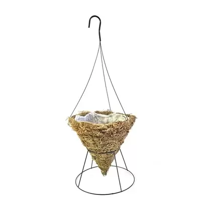 Grower Select 12.00 Round Cone Grass Hanging Basket w/ Wire Hanger 20/CS