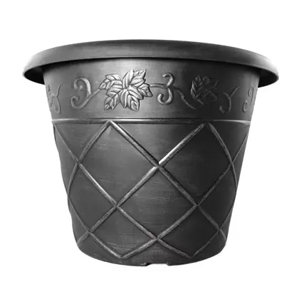 Grower Select 12.25 Lattice Pot Black / Silver 40/CS 41CS/PL