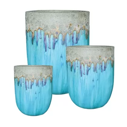MCarr 12PC Tall Round Plt Volcanic Milky Blue