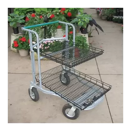 GS Nesting Shopping Cart w/o Child Seat (Assembly Required) w/ Flat Free Wheels