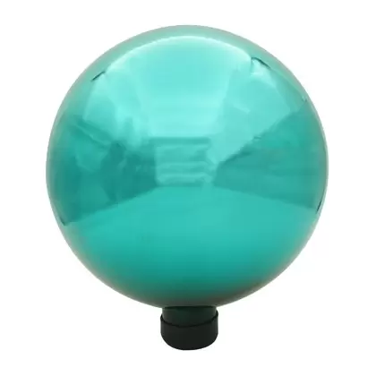 Gardener Select 10" Sea Blue Orb Glass Garden Globe