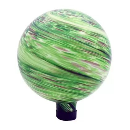 Gardener Select 10" Green Planet Glass Garden Globe