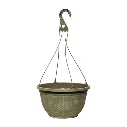 Grower Select 12.00 Boxwood Hanging Basket ACP Aged Cappuccino with Hanger 50/CS