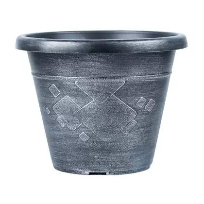 Grower Select 12.00 Beth Pot Silver Wash 11.5 Liter 3.04gal 24/CS - 13.11in OD x 10.24in H