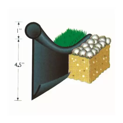 Valley View 5.5 Inch Black Diamond 20' Lawn Edging Divider Strip 7