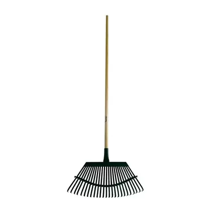 Flexrake Lawn Rake 19" Steel Head 48" Wood Handle