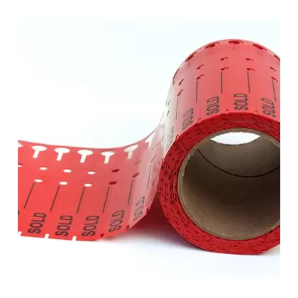 DPI 1000/Roll 7x3/4" Red Sold Tags