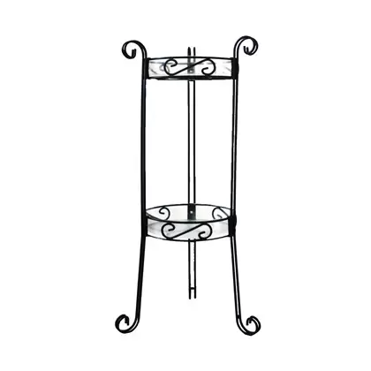 Deer Park 2 Tier Plant Stand Column Black