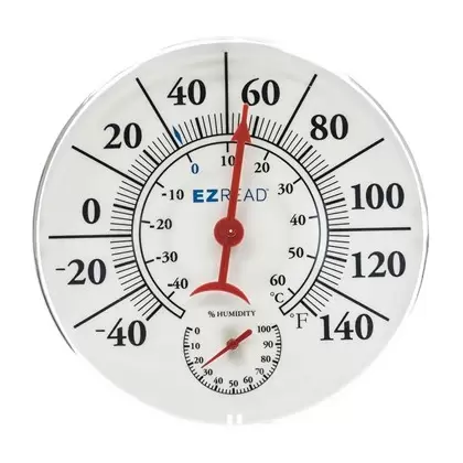 Headwind 8" EZ Read Dial Thermometer/ Hygro White