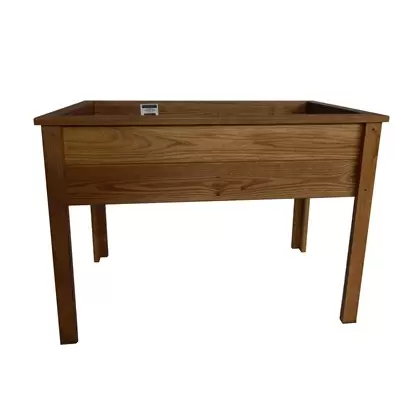 Heritage Wood Planter Box w/ Legs 18"x36"x28" Stained Walnut