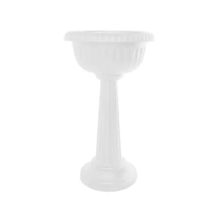 Bloem 18" Grecian Pedestal Urn Casper White