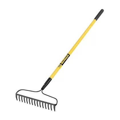 Truper Forged Bow Rake 16 Tine With Fiberglass Handle