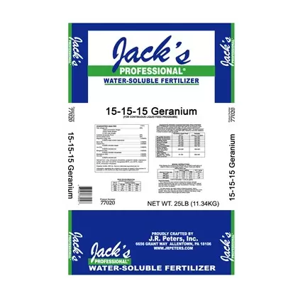 Jacks Prof Geranium 15-15-15 25Lb (80/Pl)